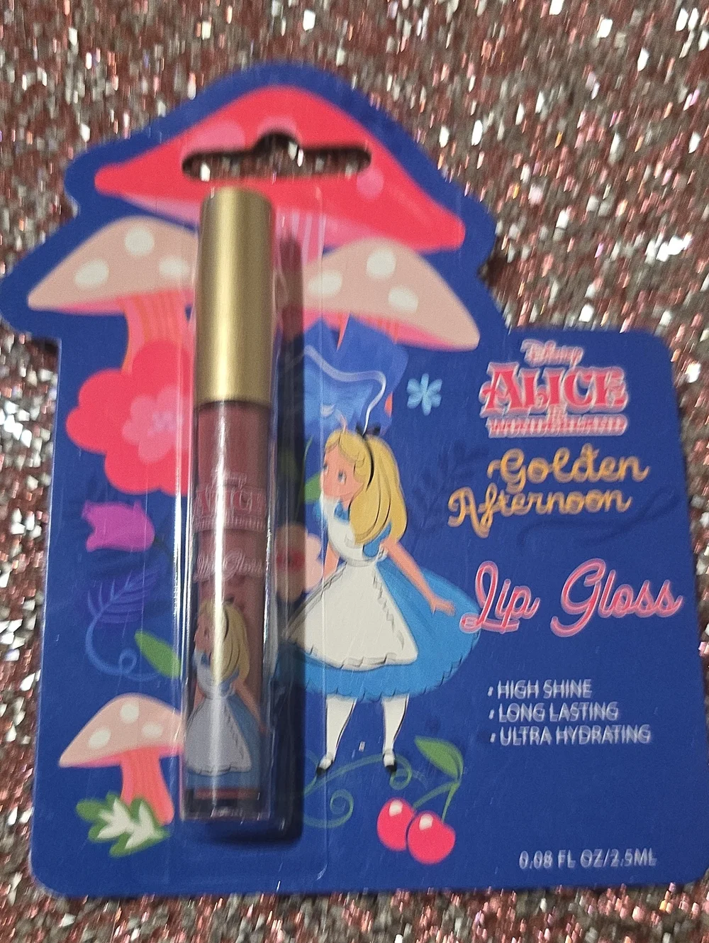 🧚‍♀️Disney Princess Alice In Wonderland Golden Afternoon Lip Gloss NWT